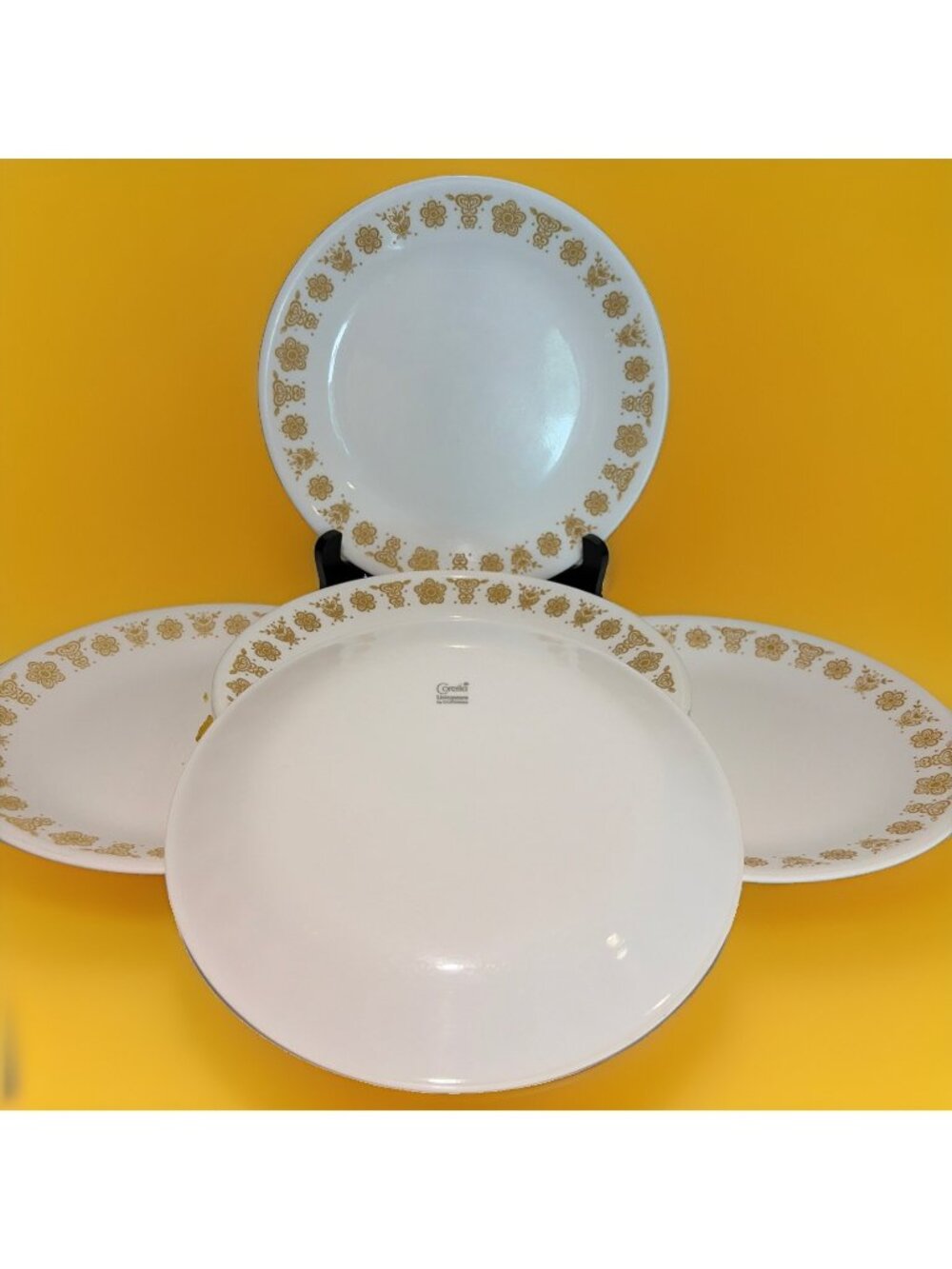 6 VTG 70s Corelle Pyrex Butterfly Gold Luncheon Salad Plates  8.5" Taylor Swift